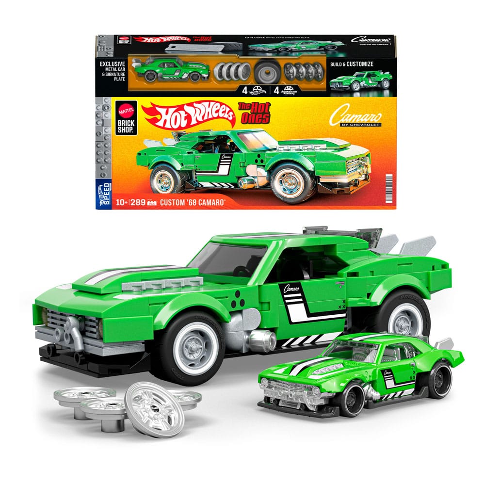 Mattel Brick Shop Hot Wheels Speed Series Building Set 1/32 Custom '68 Camaro