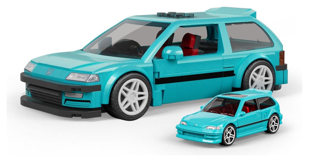 Hot Wheels Speed Series Mattel Brick Shop Building Set 1/32 Custom '90 Honda Civic EF