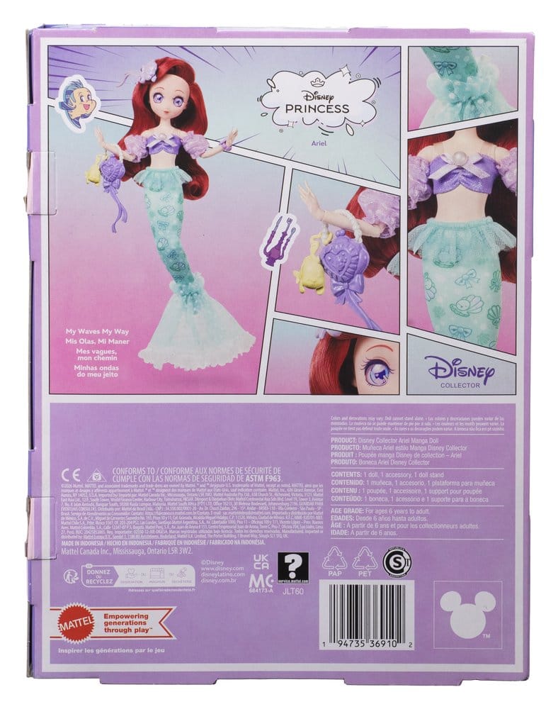 Disney Princess Doll Manga Ariel 22 cm