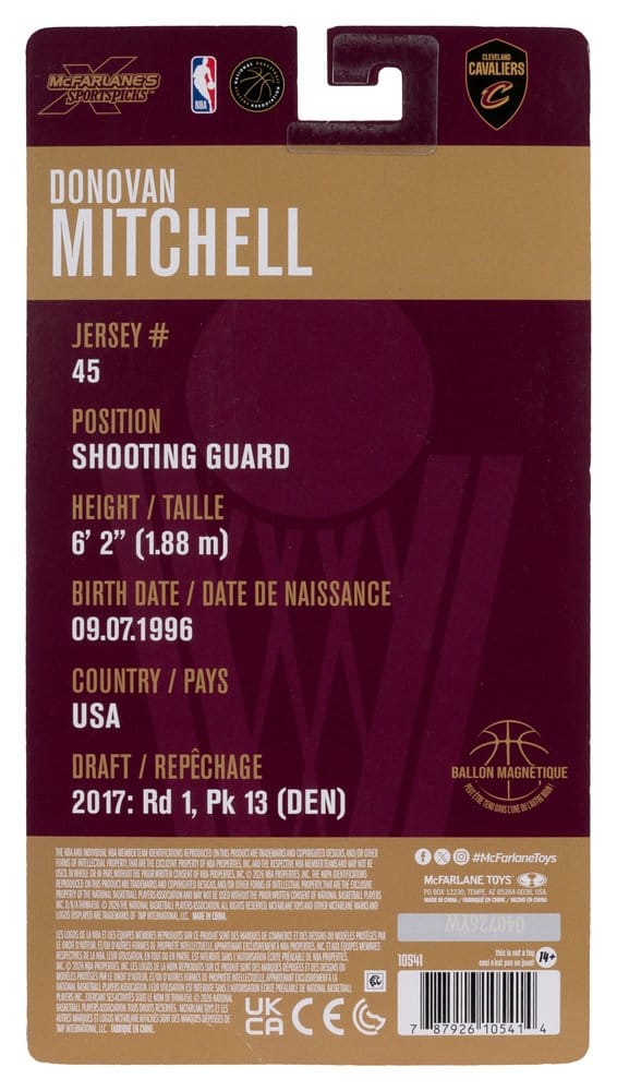 NBA SportsPicks Action Figure Donovan Mitchell (Cleveland Cavaliers) 15 cm