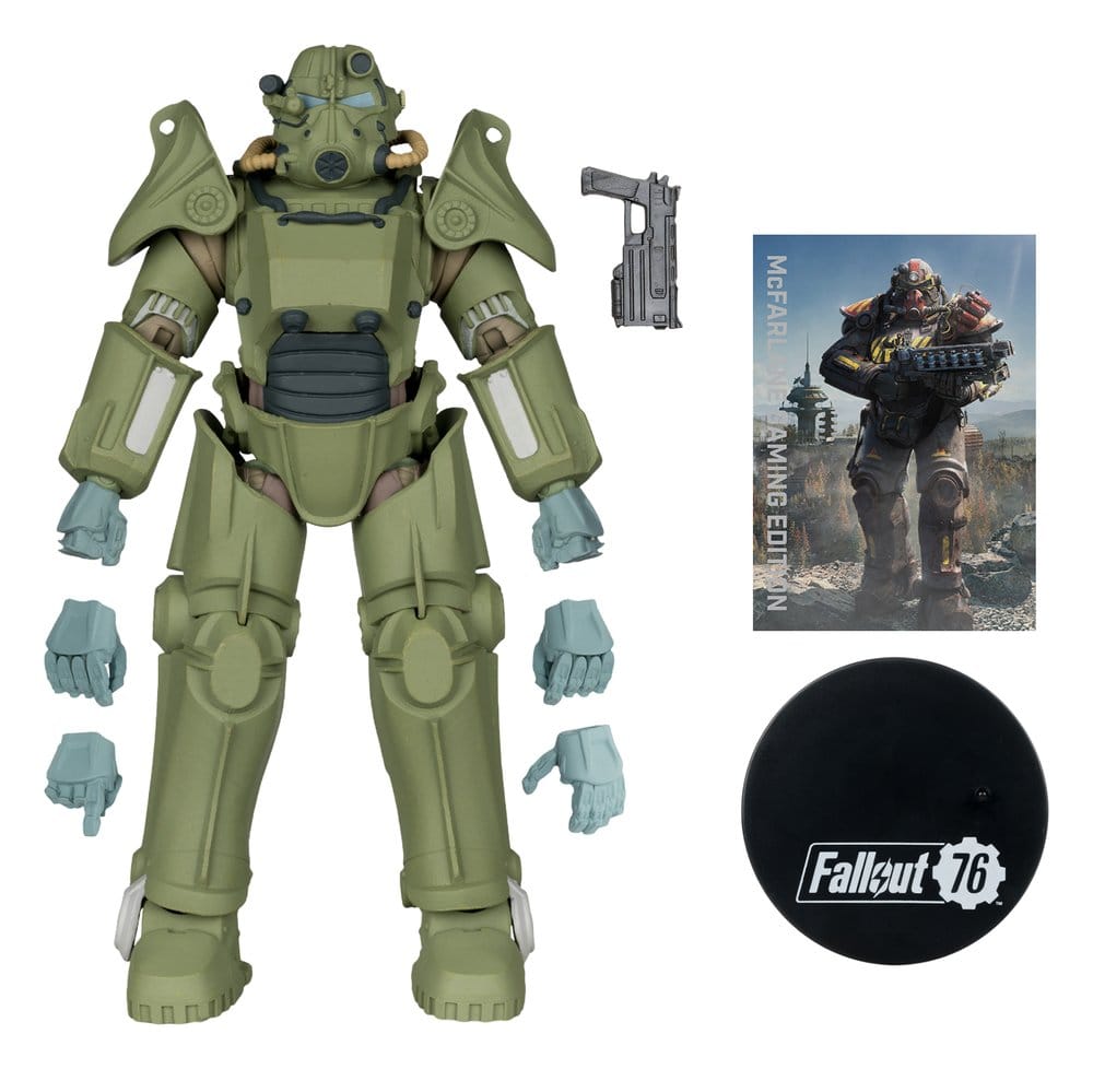 Fallout 76 Gaming Edition Action Figure T-45 Military Armor (Red Platinum Edition) 20 cm