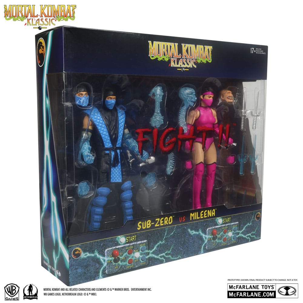 Mortal Kombat Action Figure 2-Pack Sub-Zero vs. Mileena (Klassiks) 18 cm