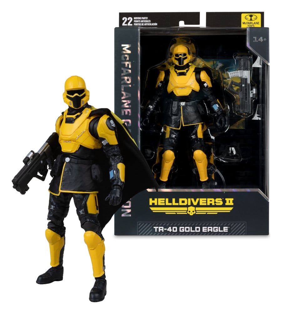 Helldivers II McFarlane Gaming Edition Action Figure T4-40 Gold Eagle 18 cm