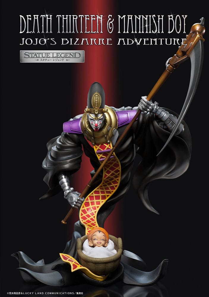 JoJo's Bizarre Adventure PVC-Statue Death Thirteen &amp; Mannish Boy 17 cm