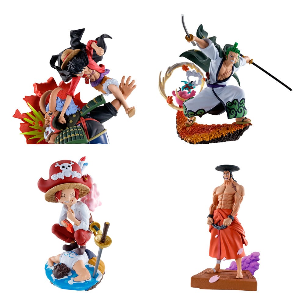 One Piece Petitrama PVC Mini Statue Logbox Re Birth Wano Kuni Vol. 1 Set 9 cm