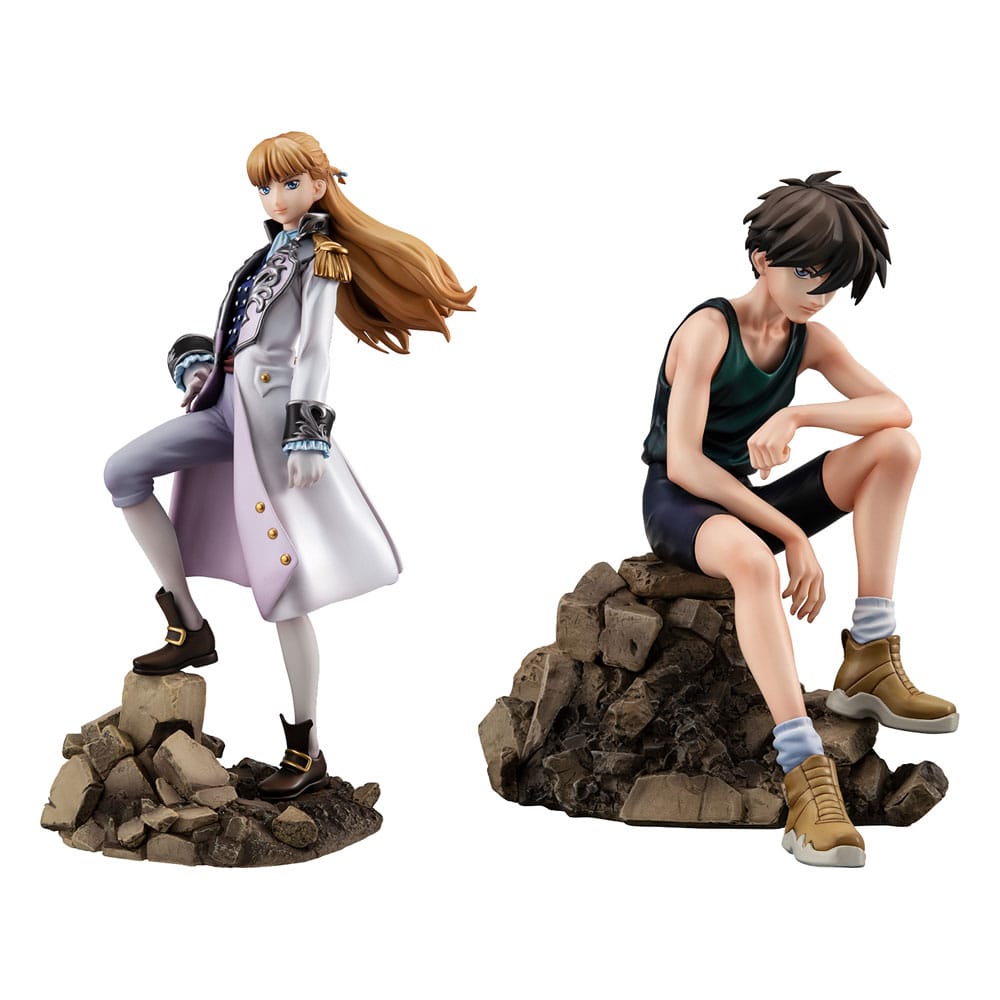 Mobile Suit Gundam Wing Alpha x Omega PVC Statue 1/8 Heero Yuy & Relena Peacecraft Set 30th Anniversary Repaint Ver. 14 cm