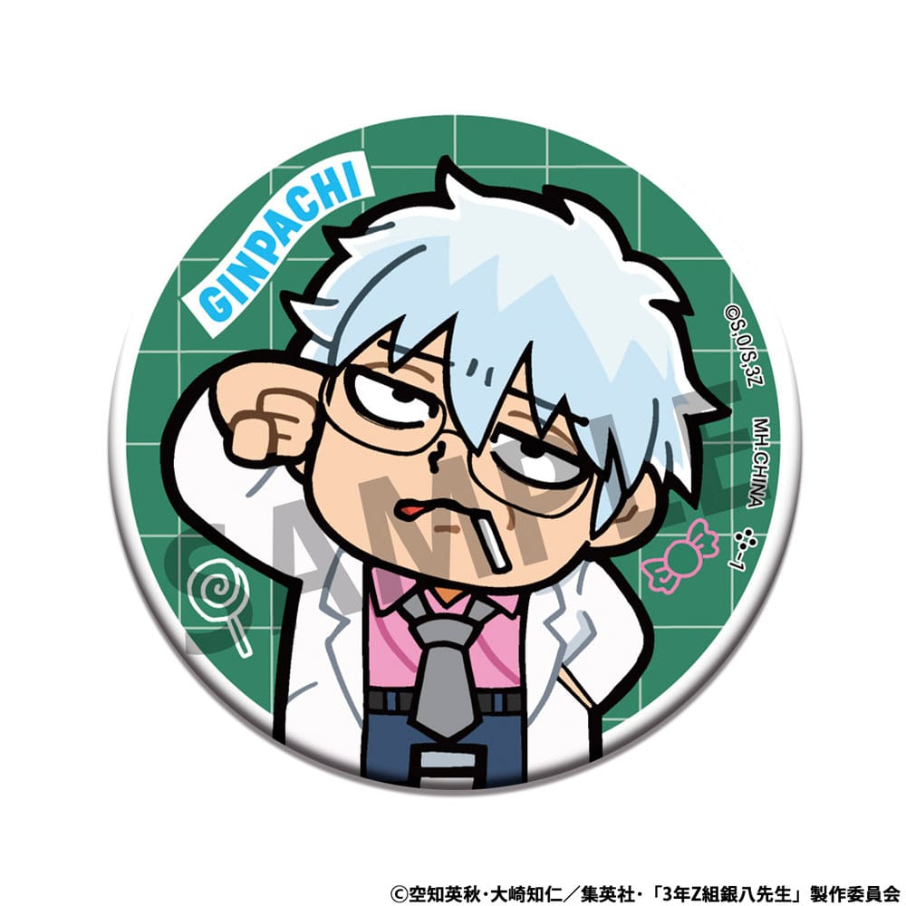 Gintama Enamel Pin 3-Z Ginpachi Sensei x Okawabukubu the Youth 5 cm Assortment (16)