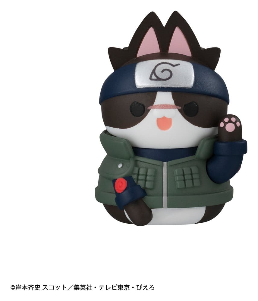 Naruto Mega Cat Project Mini Figures 3 cm Nyaruto! Cats of Konoha Village Reboot Blind Box Display (8) (Repeat)