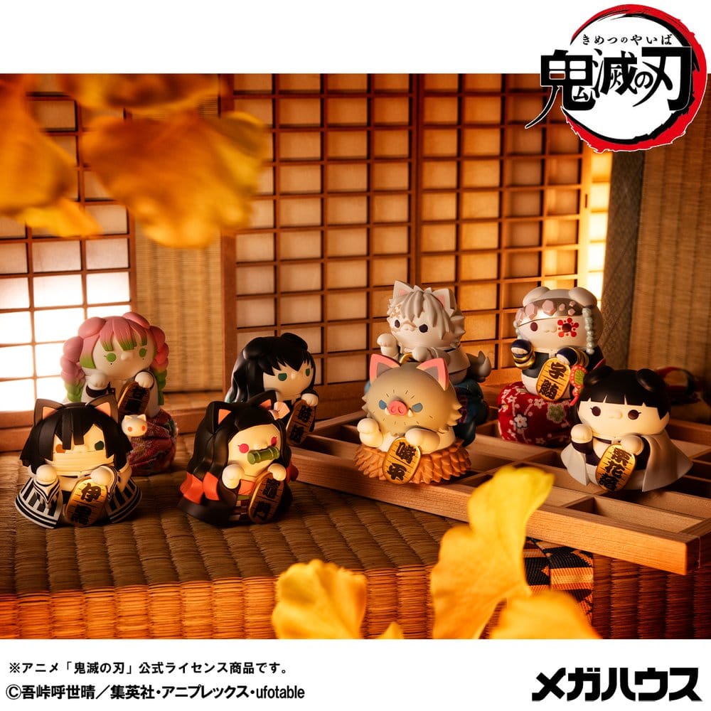 Demon Slayer: Kimetsu no Yaiba Mega Cat Project PVC Figures 8-Pack 6 cm (with gift)