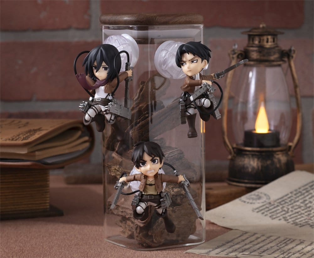 Attack on Titan Tobimas Mini Figures Pack of 6 (with gift)