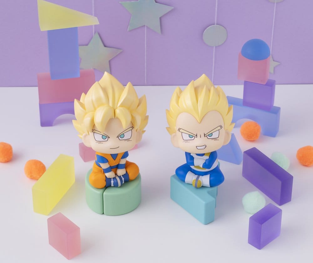 Dragon Ball DAIMA Look Up PVC Figures 2-Pack Super Saiyan Son Goku (mini) & Super Saiyan Vegeta (mini) 11 cm (with gift)