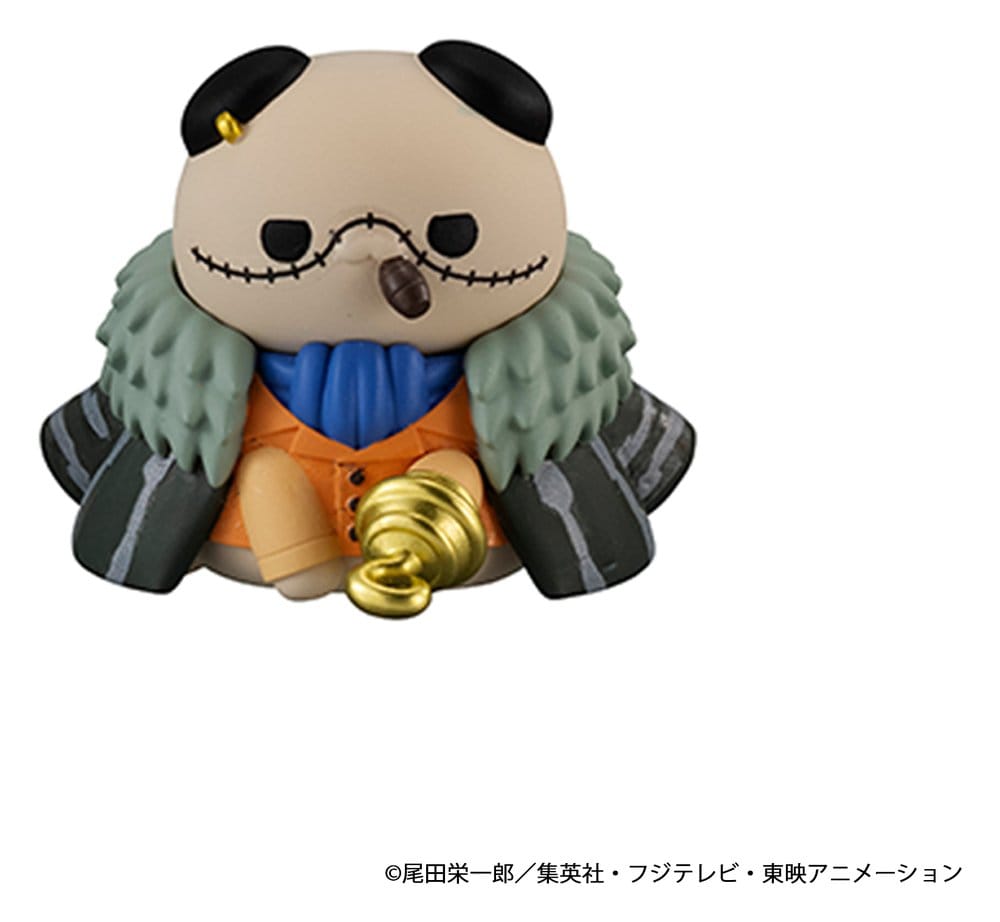 One Piece Mega Cat Project Nyan Piece Nyan! Luffy & the Seven Warlords of the Sea Mini Figures 3 cm Blind Box Display (8) (Repeat)