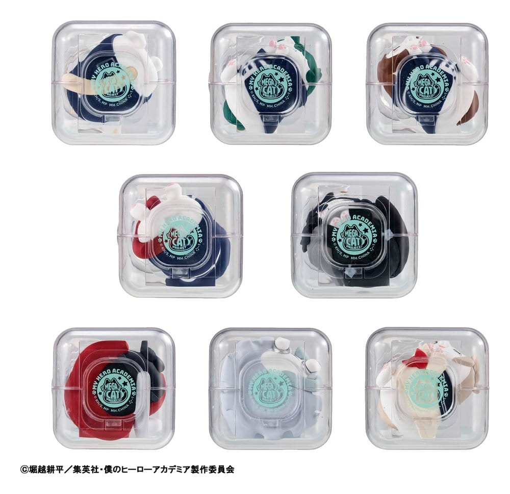My Hero Academia Mega Cat Project Mini Figures Good Night Heroaca Cats 6 cm Blind Box Display (8)