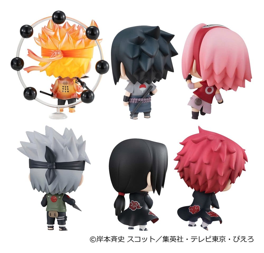 Naruto Shippuden ChimiMega Series Mini Figures Mascot Collection 1 6 cm Blind Box Display (6)