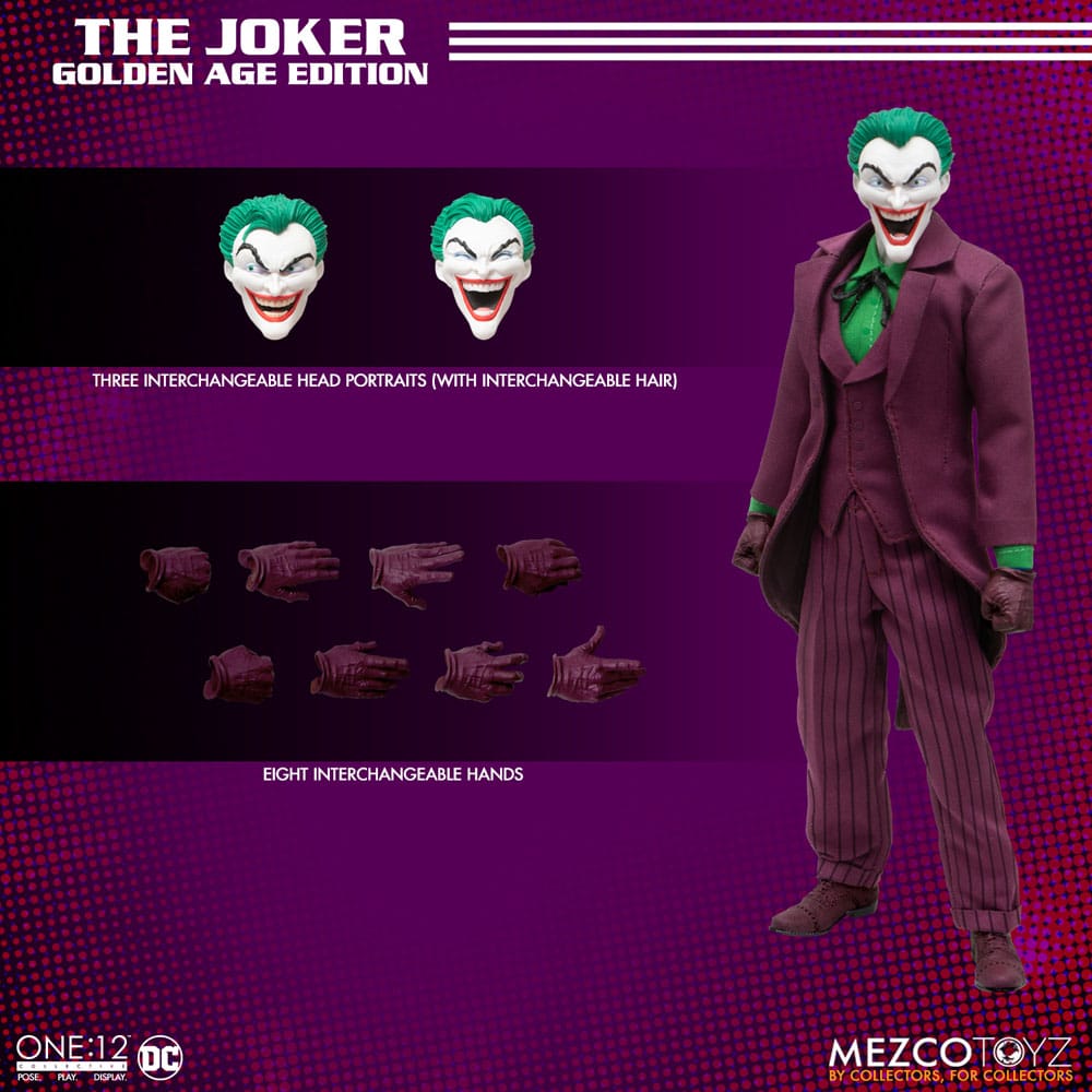 DC Comics Action Figure 1/12 The Joker (Golden Age Edition) 16 cm