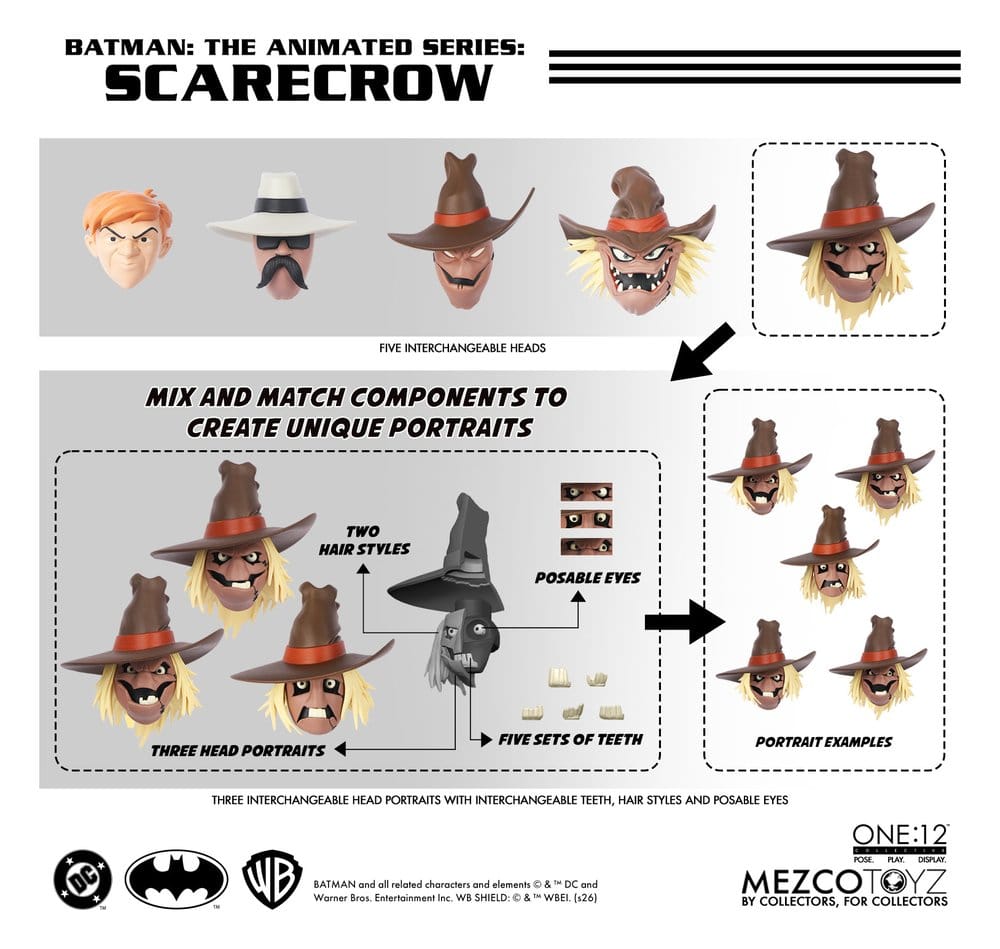 Batman: The Animated Series One:12 Collective Action Figure Scarecrow 17 cm
