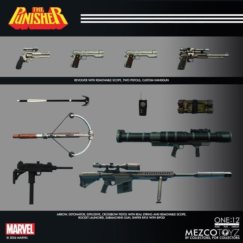 Marvel Comics One:12 Collective Action Figure 1/12 Punisher 17 cm