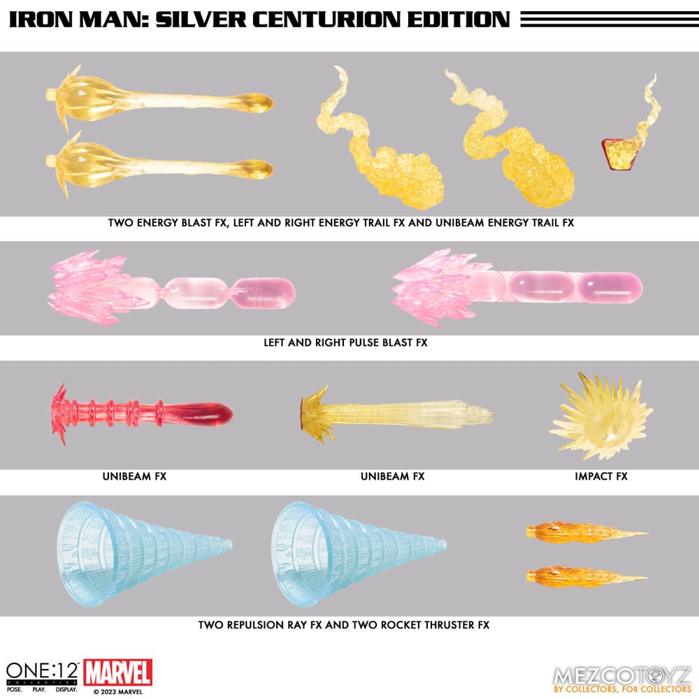 Marvel Actionfigur 1/12 Iron Man (Silver Centurion Edition) 16 cm