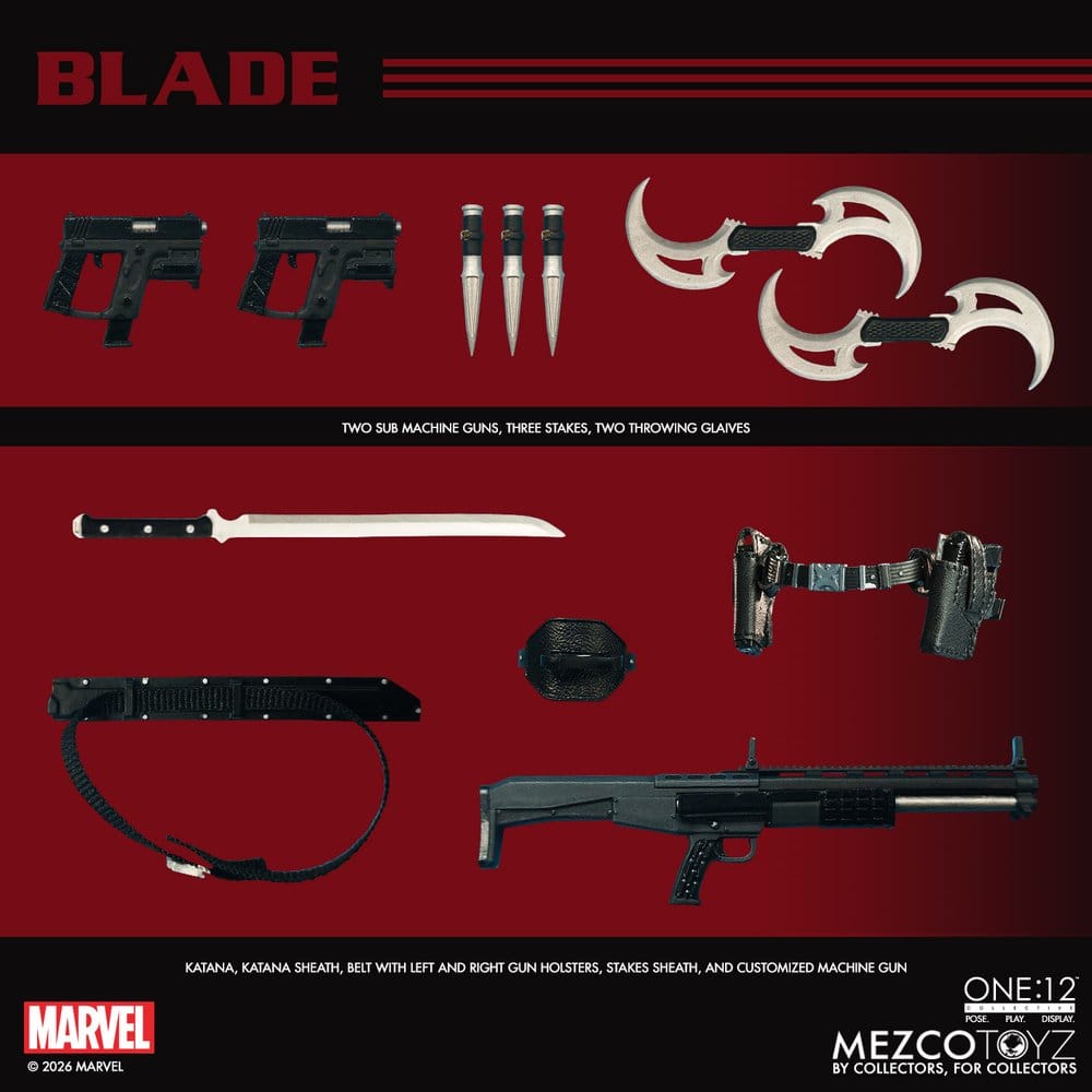Marvel Comics One:12 Collective Action Figure 1/12 Blade 17 cm