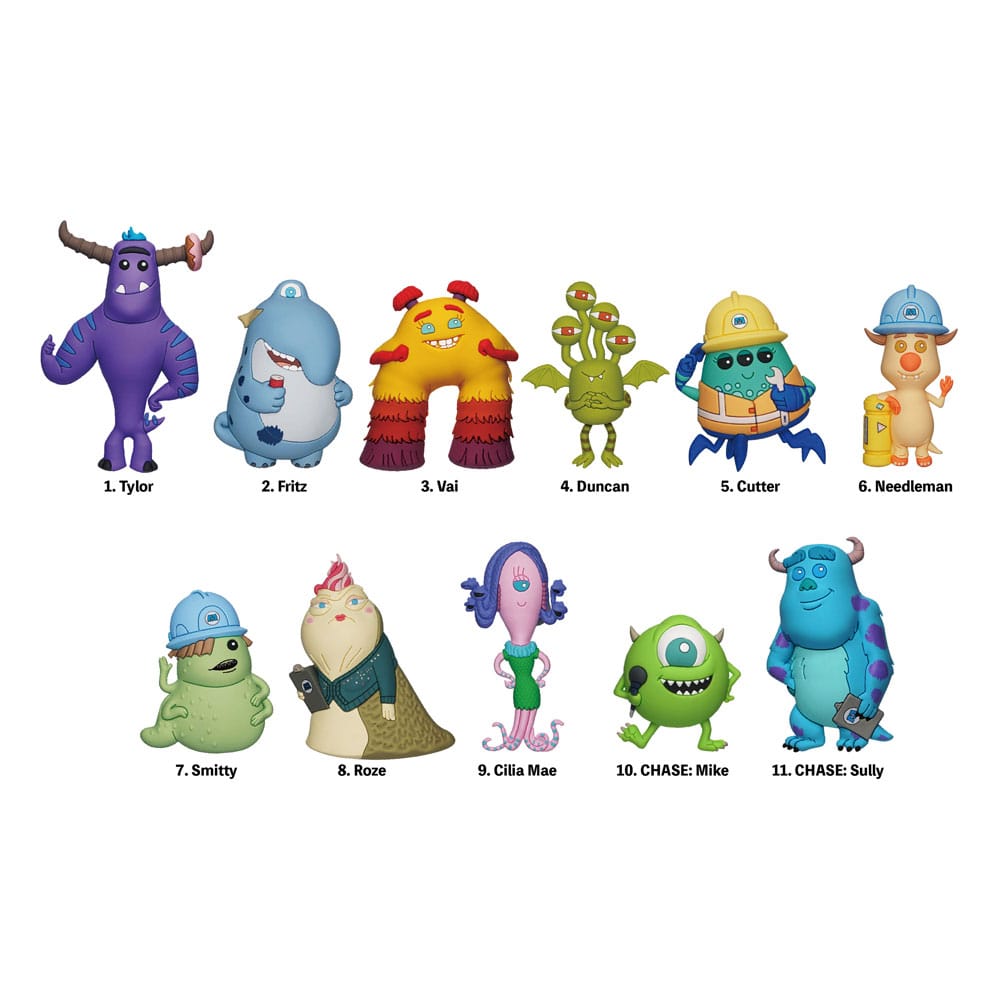 Monsters, Inc.  3D PVC Bag Clips Series 36 Display (24)