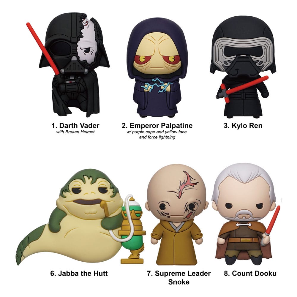 Star Wars PVC-Taschenklammern „Jahr der dunklen Seite“, Serie 1, Display (24)