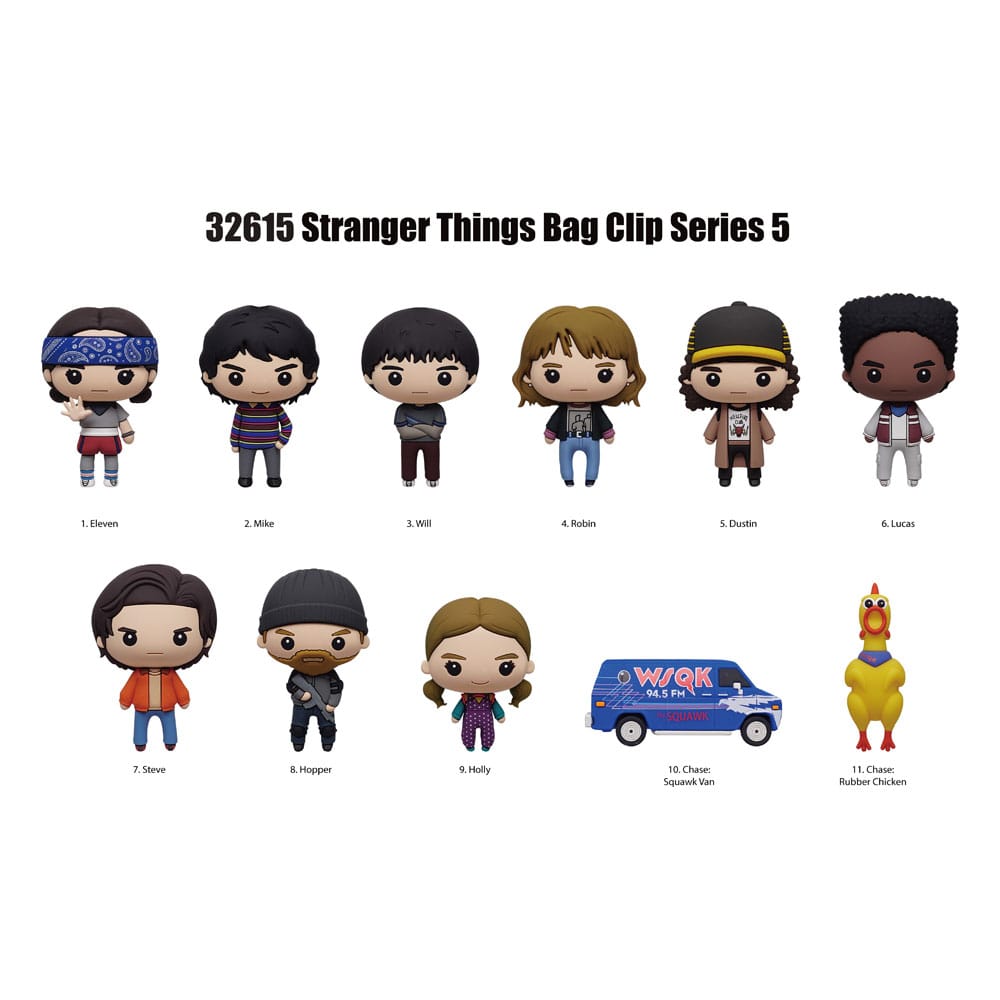 Stranger Things 3D Foam Bag Clips Series 5 Display (24)