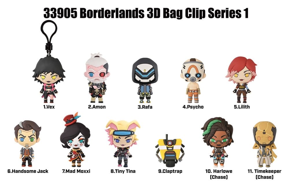 Borderlands 3D PVC Bag Clips Series 1 Blind Bag Display (24)