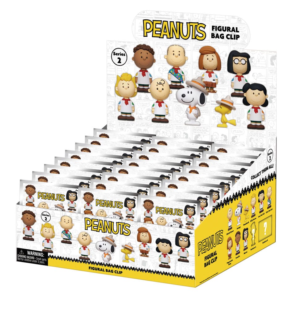 Peanuts 3D PVC Bag Clips Snoopy Series 2 Display (24)
