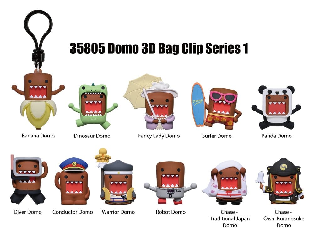 Domo-kun 3D PVC Bag Clips Series 1 Display (24)