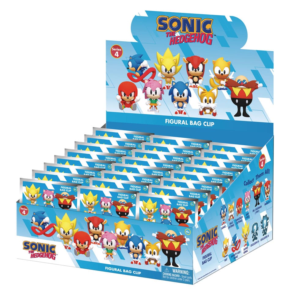 Sonic the Hedgehog PVC Bag Clips Series 4 Display (24)