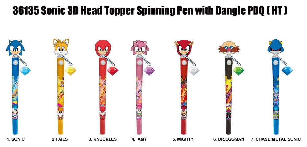 Sonic 3D Head Topper Spinning Pen Display (12)