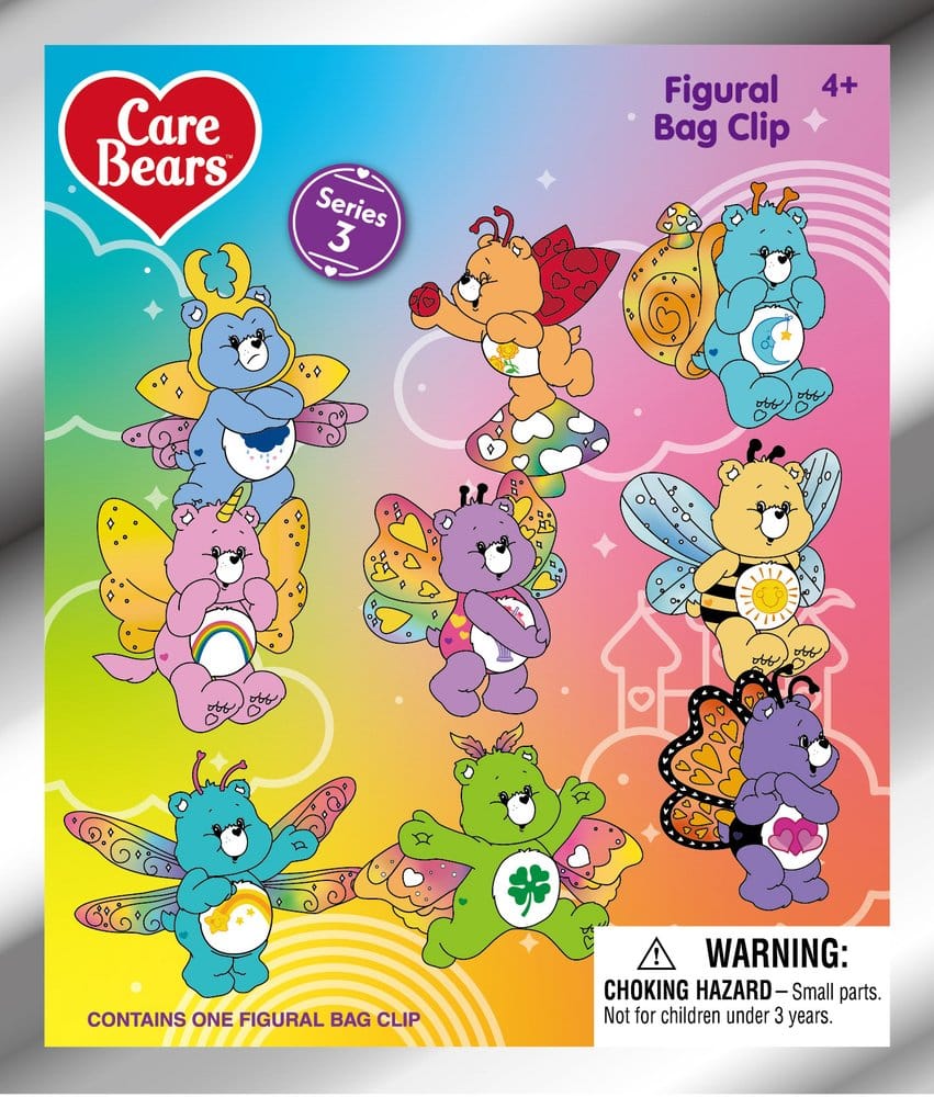 Care Bears 3D PVC Bag Clips Series 3 Blind Bag Display (24)