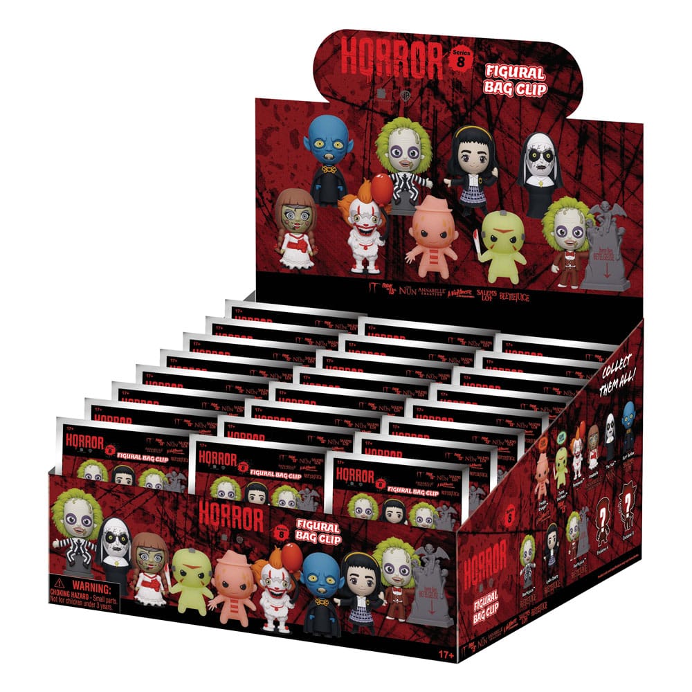 Warner Brothers PVC-Taschenclips Horror Series 8 Display (24)