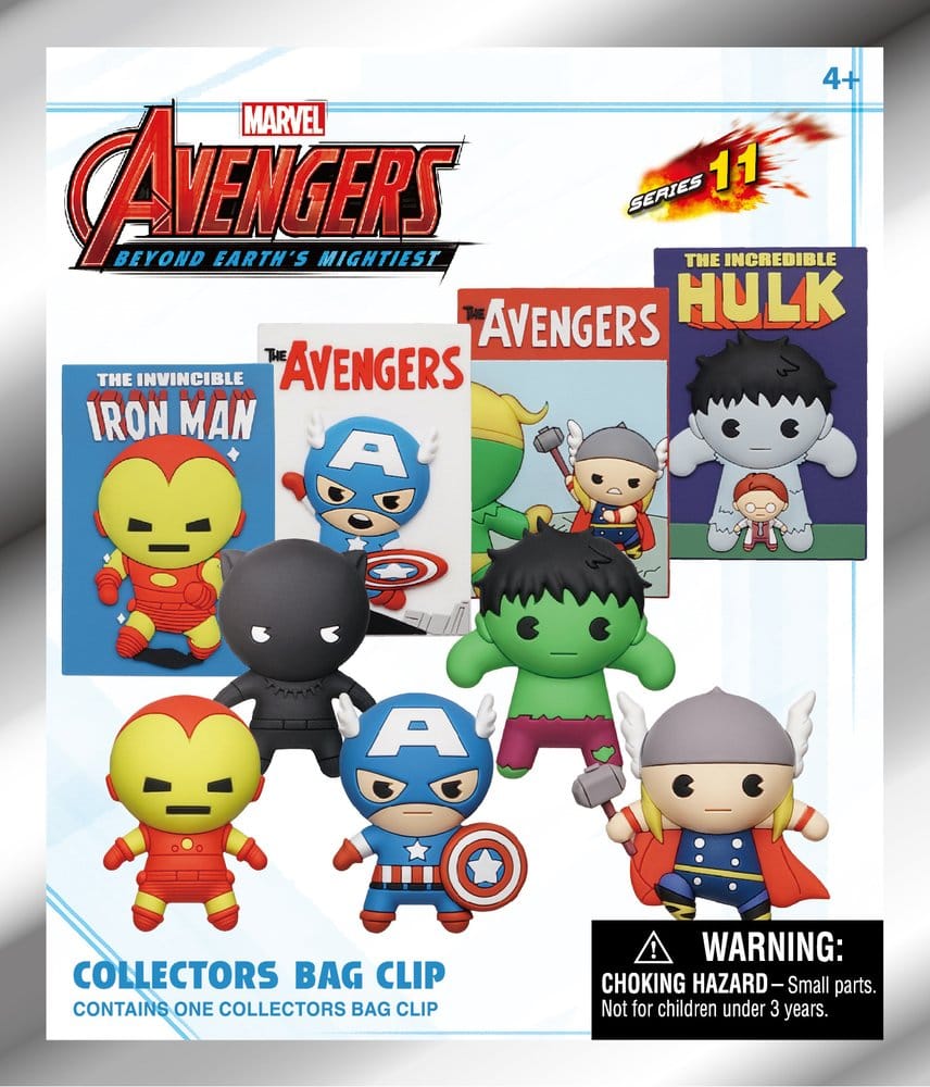 Marvel 3D PVC Bag Clips Series 1 Avengers 60th Comic Covers Blind Bag Display (24)