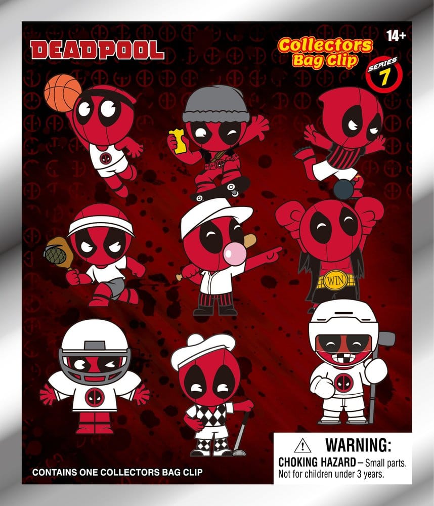 Deadpool 3D PVC Bag Clips Series 7 Display (24)