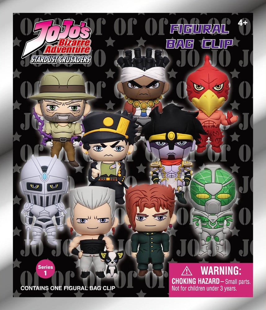 JoJo's Bizarre Adventure 3D PVC Bag Clips Series 1 Blind Bag Display (24)