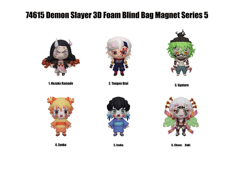 Demon Slayer Magnets blind pack Series 5 Display (12)