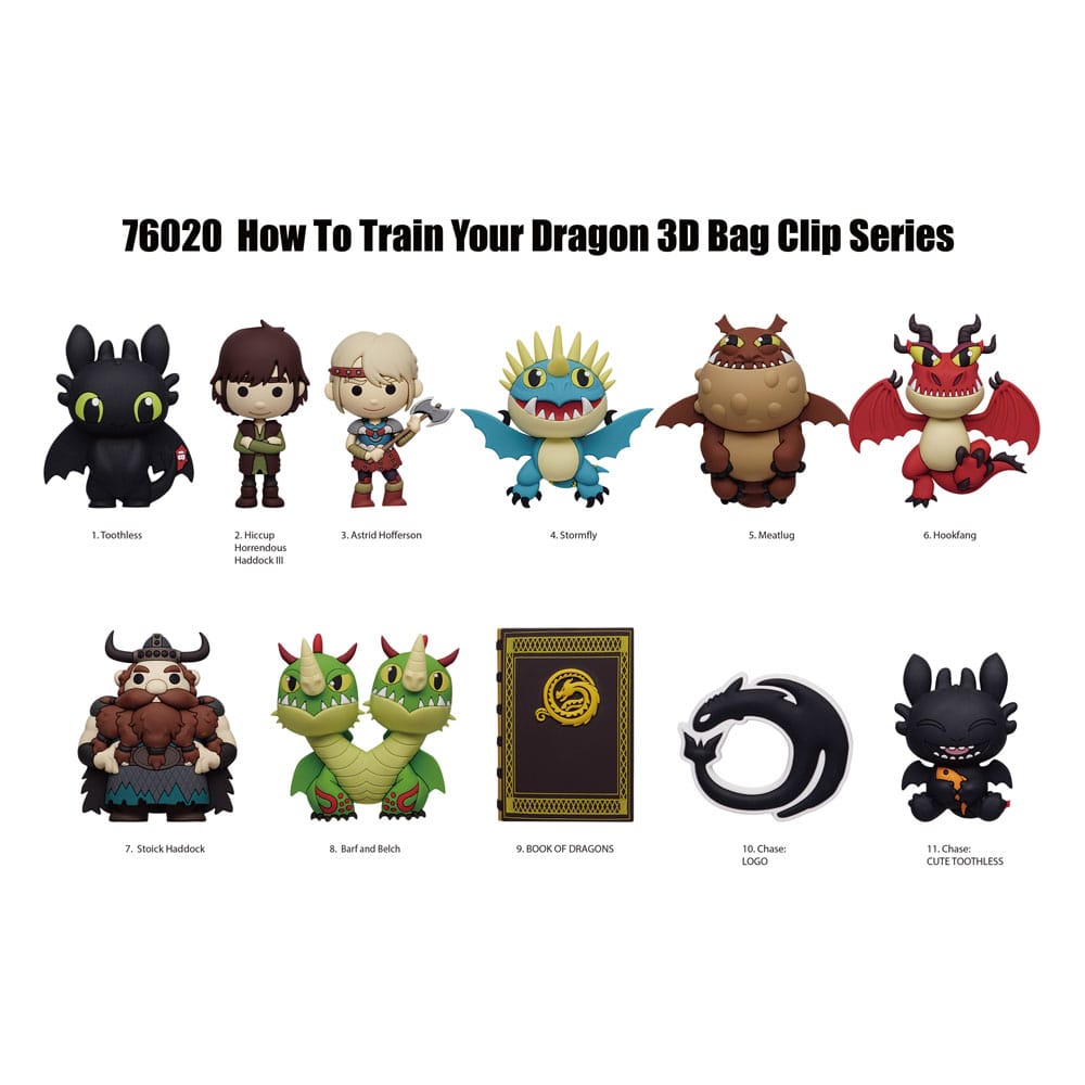 How to train your Dragon 3D PVC Bag Clips 2025 Movie Display (24)