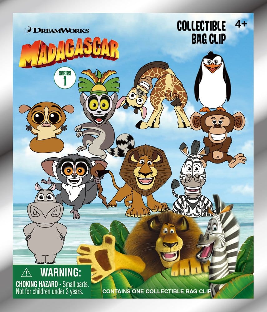 Madagascar 3D Foam Bag Clips Serie 1 Display (24)