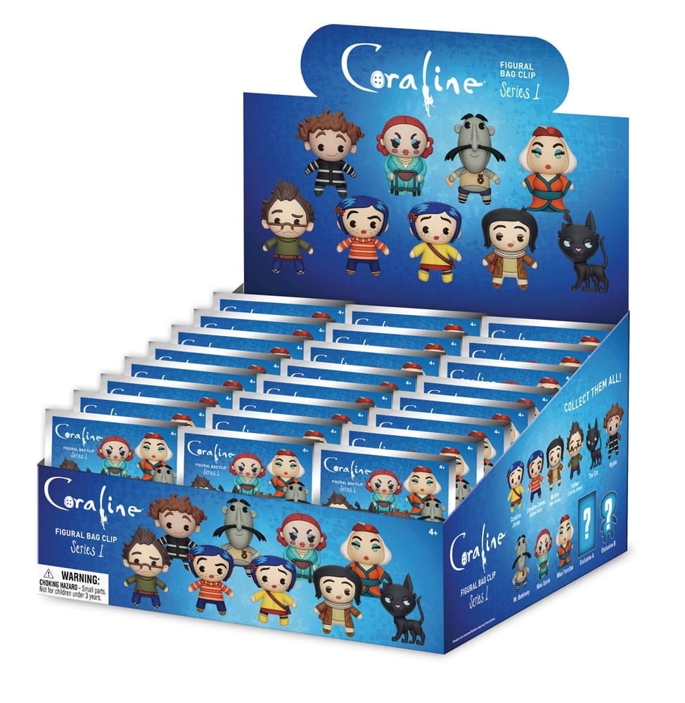 Coraline 3D PVC Bag Clips  Series 1 Display (24)