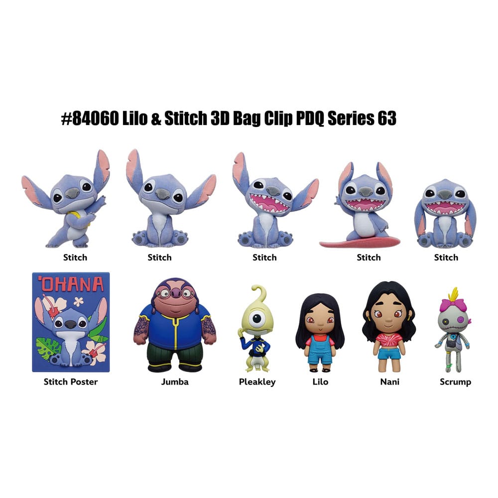 Lilo & Stitch Movie 3D Foam Bag Clips Series 1 Display (24)