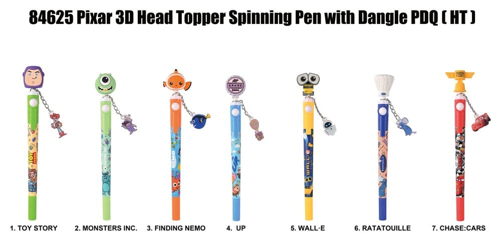 Pixar 3D Head Topper Spinning Pen Display (12)