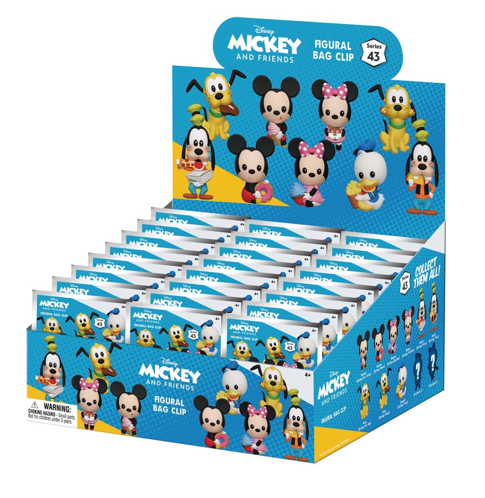 Mickey & Friends 3D PVC Bag Clips Mickey & Friends with Food Series 43 Display (24)