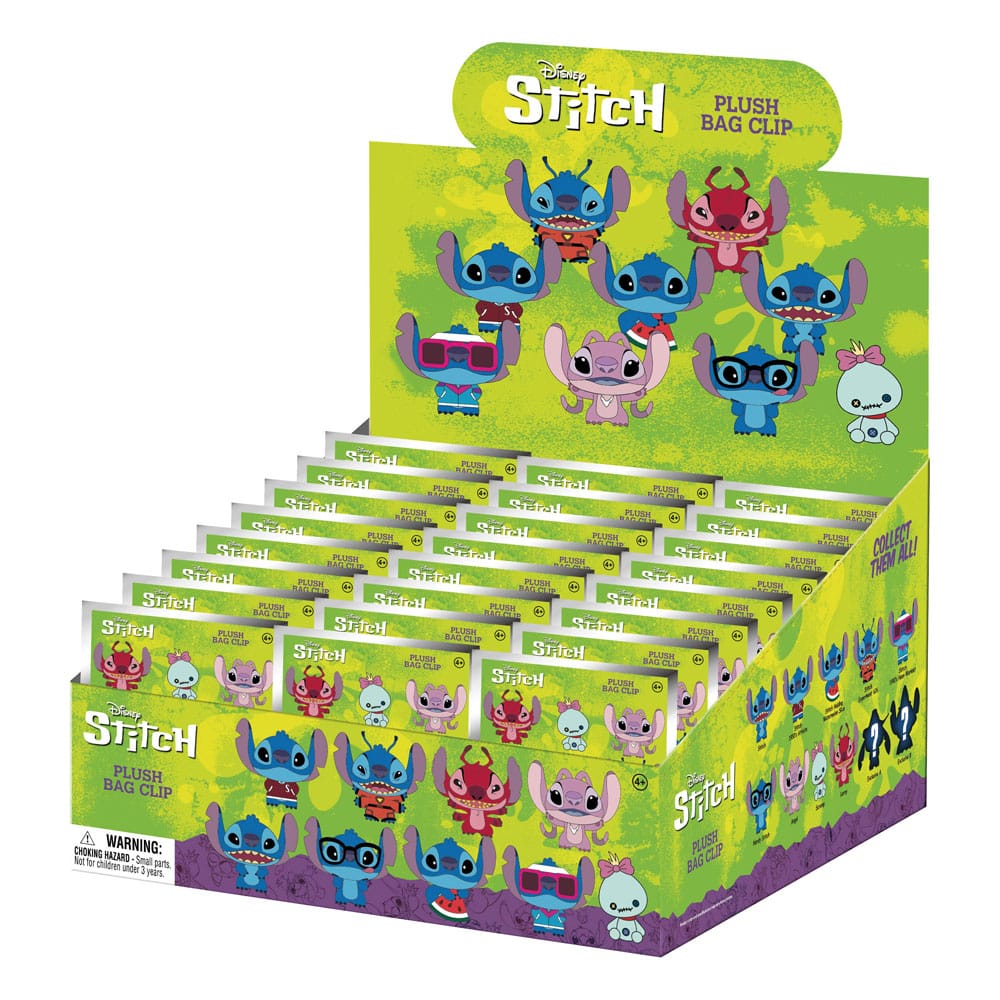 Lilo &amp; Stitch Plüsch-Taschenclips, Stitch-Charm-Display (24)