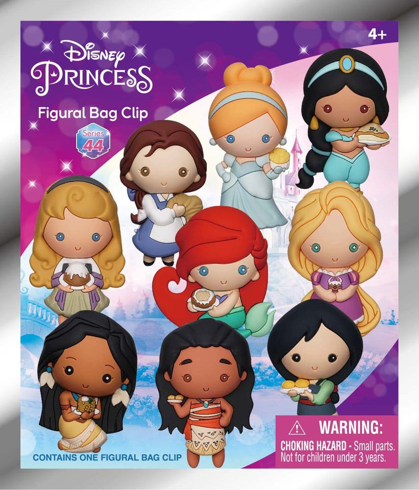 Disney PVC-Taschenklammern, Prinzessin mit Essen, Serie 44, Display (24)