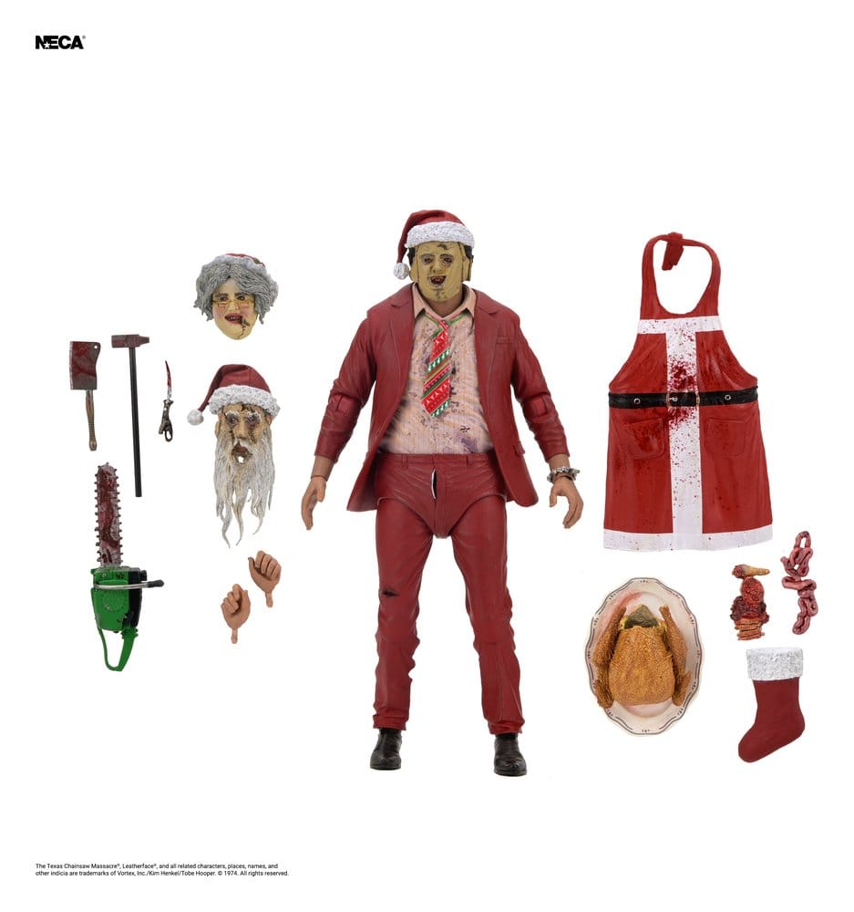 Texas Chainsaw Massacre Ultimate Action Figure Santa Leatherface 18 cm