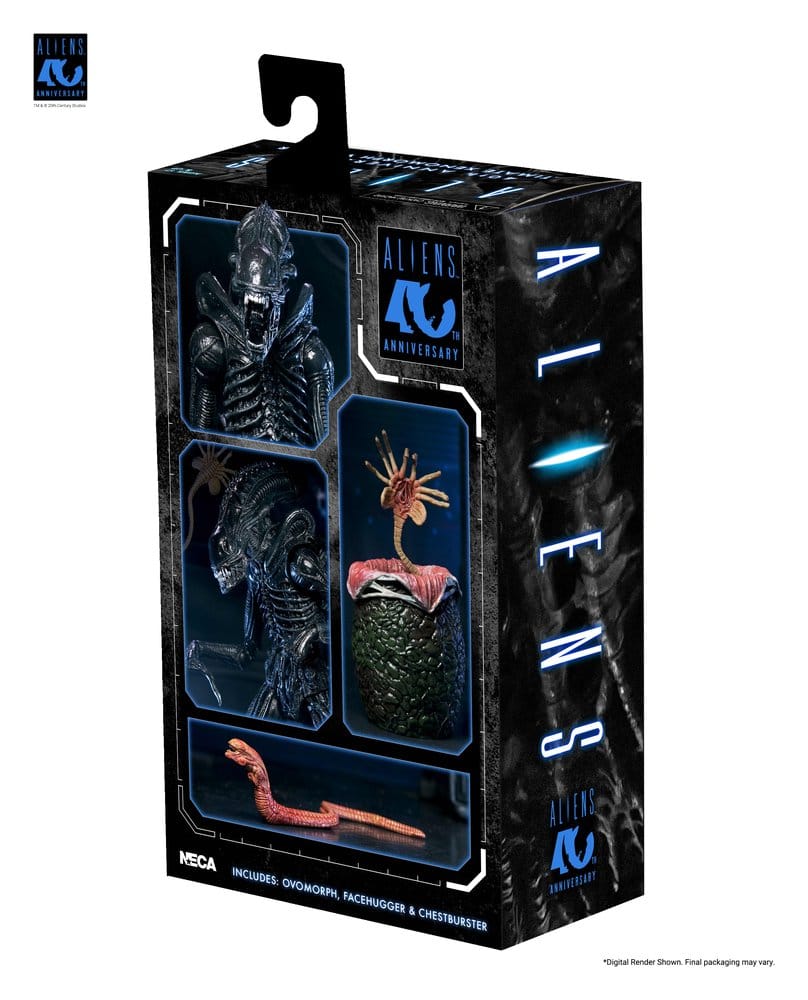 Aliens Ultimate Action Figure Warrior (1986) Xenomorph Black (40th Anniversary) 23 cm