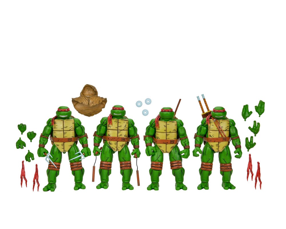 Teenage Mutant Ninja Turtles (Mirage Comics) Action Figures 4-Pack Leonardo, Raphael, Michelangelo, &amp; Donatello 18 cm