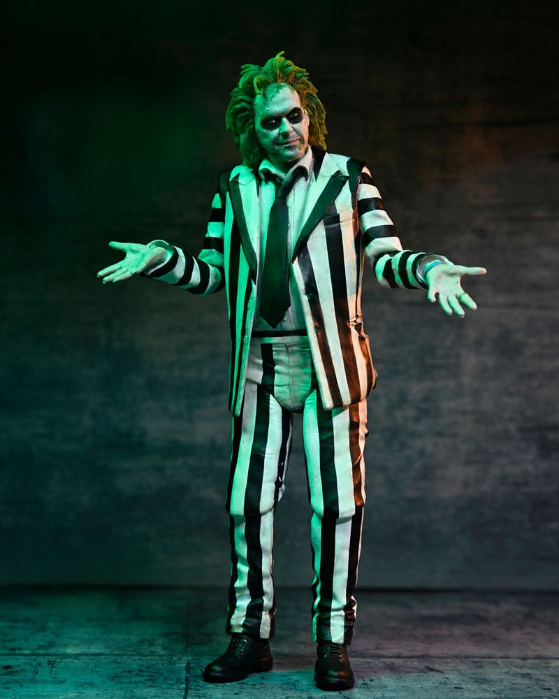 Beetlejuice Beetlejuice Action Figure 7 Scale Ultimate Striped Suit Beetlejuice 18 cm