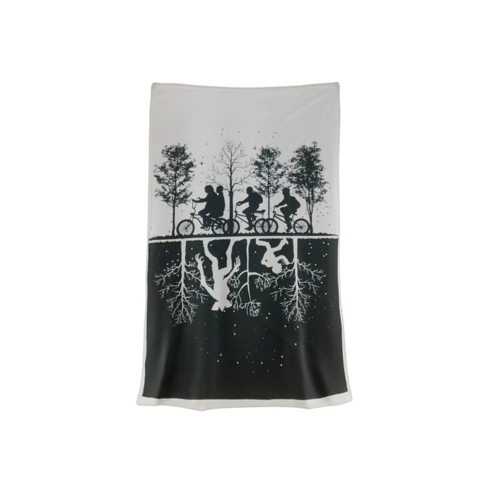 Stranger Things Throw Blanket Black & White 100 x 150 cm